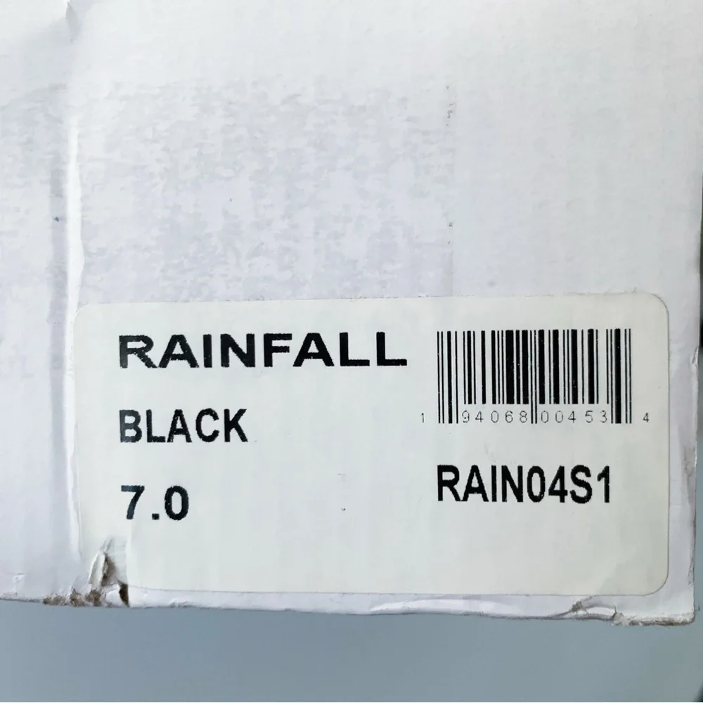 Steve Madden Rainfall Tall Black Rubber Boots Size 7 - Picture 12 of 13